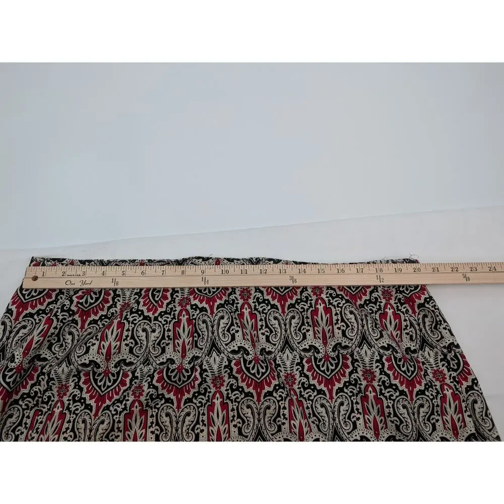 Talbots Vintage Silk Wool Wrap Skirt 20W Made in the USA Paisley Print Career